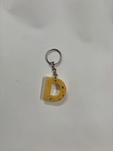 Yellow "D" Letter Keychain
