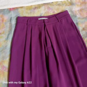 Purple Wide Leg Palazzo Pants
