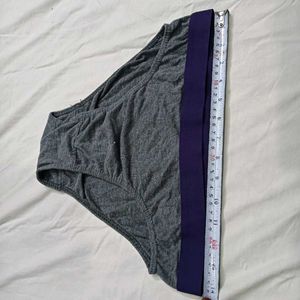 Men's Grey❤️‍🔥 Briefs with Purple Waistband