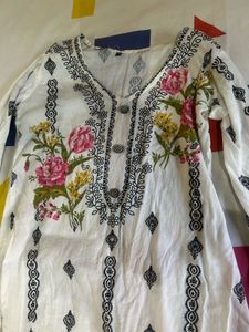 White Floral suit