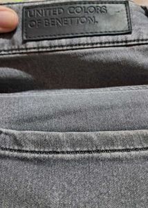 Gray Denim Shorts
