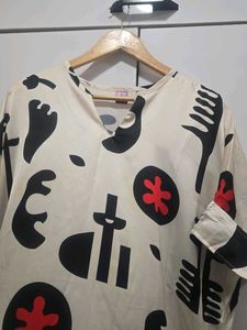 Abstract Print kurta wid trousers