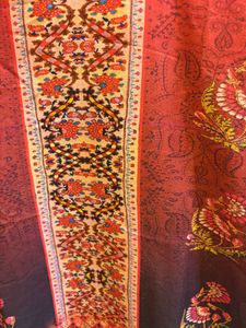 Red Floral Printed Kurta