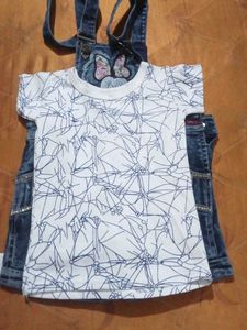 Minnie Mouse Denim Overalls Set