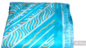 Vibrant Blue Tie-Dye Saree