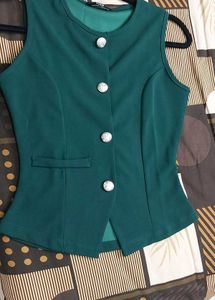 Shein Elegant Sleeveless Waistcoat Top