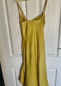 Satin Slip Dress - Gold.