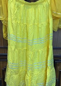 Yellow Tiered Skirt