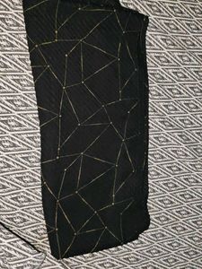 Black Dupatta with Geometric Print