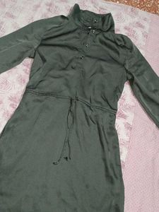 Chic Dark Green Long Sleeve Dress