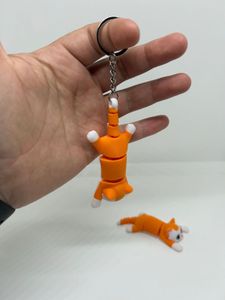 Cute Orange Cat Keychain