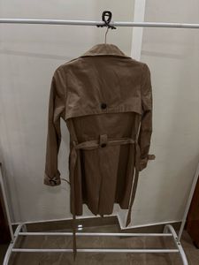 DOUBLE BREASTED TAN KHAKI  TRENCH COAT