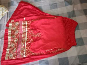 Red Ethnic Suit Set with Palazzo