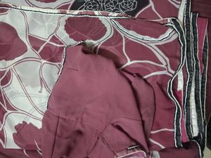 Elegant Maroon and Cream Saree