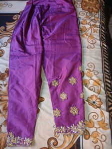 Purple Embroidered Salwar Kameez Set