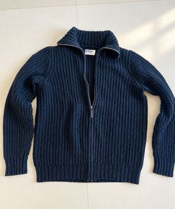 Dobber USA Navy Ribbed Zip-Up Sweater