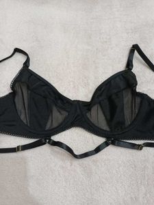Sheer Black Underwire Bra