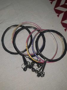 Assorted Beaded Bangles with Charms