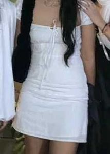 white coquette spring  dress