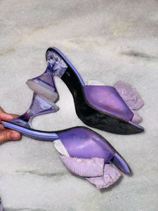 Chic Lavender Bow Sandals