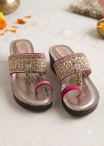 Embellished Wedge Sandals