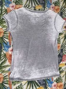 Grey V-Neck Tee - Casual Comfort