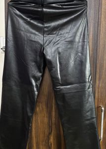 Black Faux Leather Pants