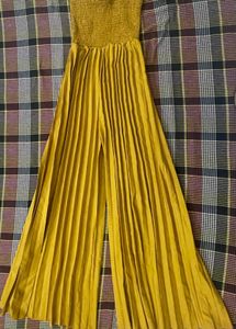 Mustard Pleated Jumpsuit