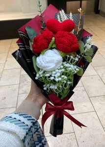 Handmade Crocheted Flower Bouquet