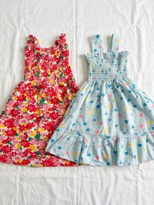 Girls Floral &amp; Heart Print Dresses (2-Pack)