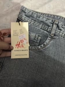 H&amp;M Wide Leg Grey Jeans
