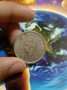 1947 George VI One Rupee coin