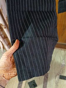 Thailand_Made Striped Black Pants