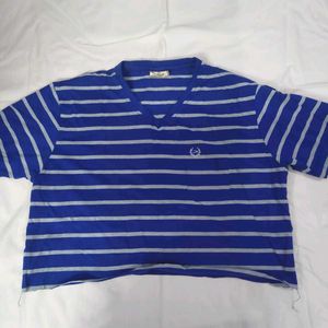 Blue Crop Top
