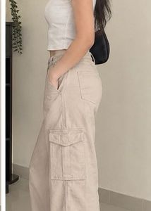 Cream Cargo Pants