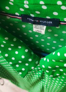 Green Polka Dot Sleeveless Zip Top