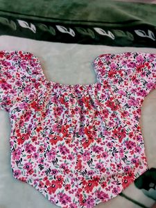 Floral Print Crop Top