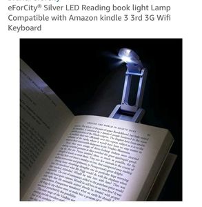 Silver LED Reading Book Light Lamp