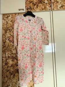 Floral Print Cotton Kurta
