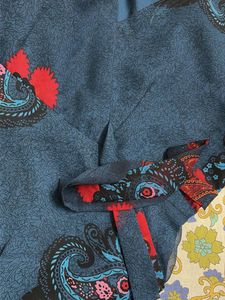 Teal blue Dress printed pattern