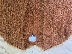 Cozy Brown Fuzzy Knit Cardigan
