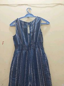 Blue Striped Jumpsuit