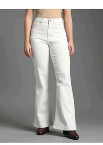 Flying Machine White Flared Jeans