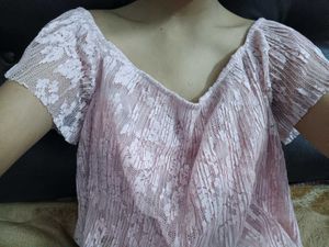 Off-Shoulder Lace Crop Top