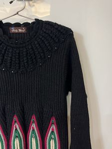 full sleeves black winter dress