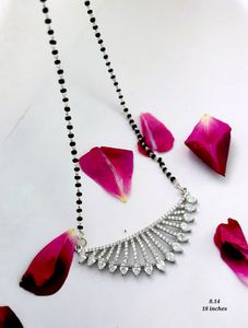 925 Silver Hallmarked Cz Mangalsutra