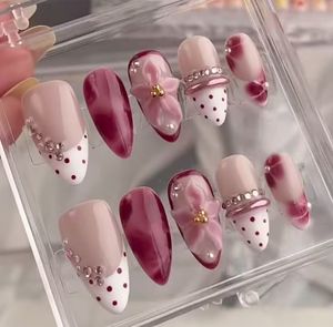 Cute Strawberry Press-On Nails