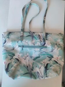 Caprese Floral Cyan Color Hand Bag