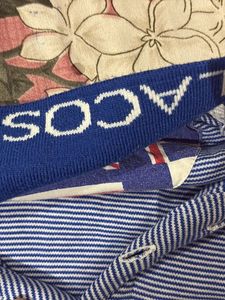 Men's Blue Striped Polo Shirt