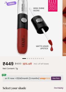 Staze Gloss Lock 2 In 1 Liquid Lipstick